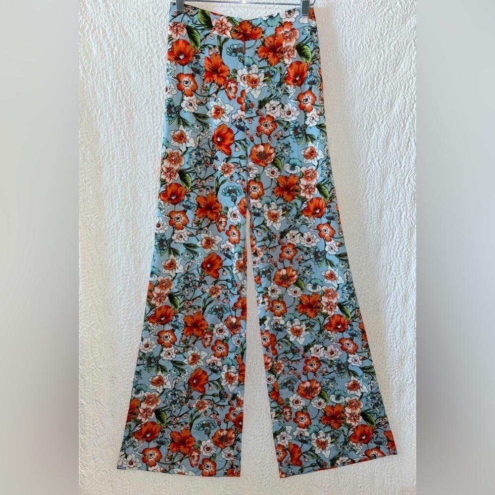 NAANAA Floral Print Wide Leg Pants